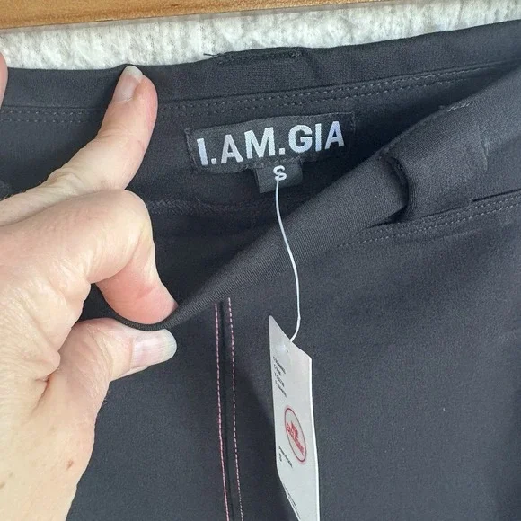 I Am Gia Pants‎ Womens Small pink Black Stripe Flare - Picture 10 of 13